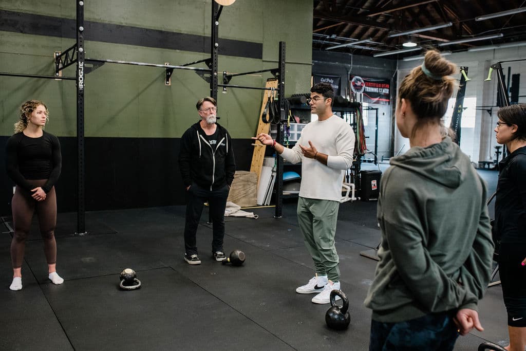Richard Aceves teaching coaches during an in-person seminar